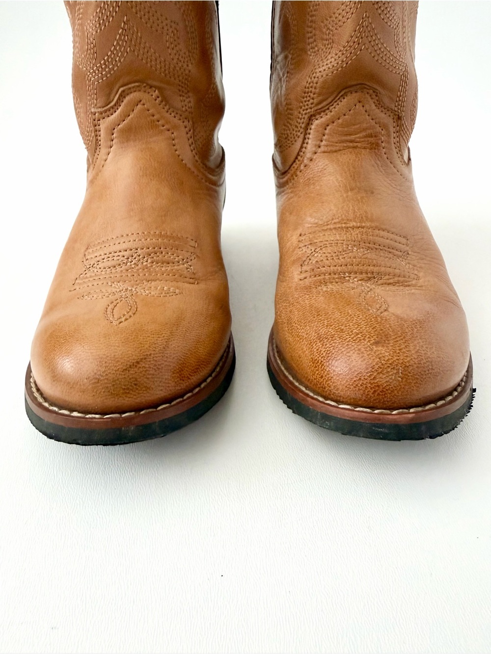 CODY JAMES | Boys Showdown Leather Western Cowboy Boots Tan Brown Size 3 D - Picture 8 of 14